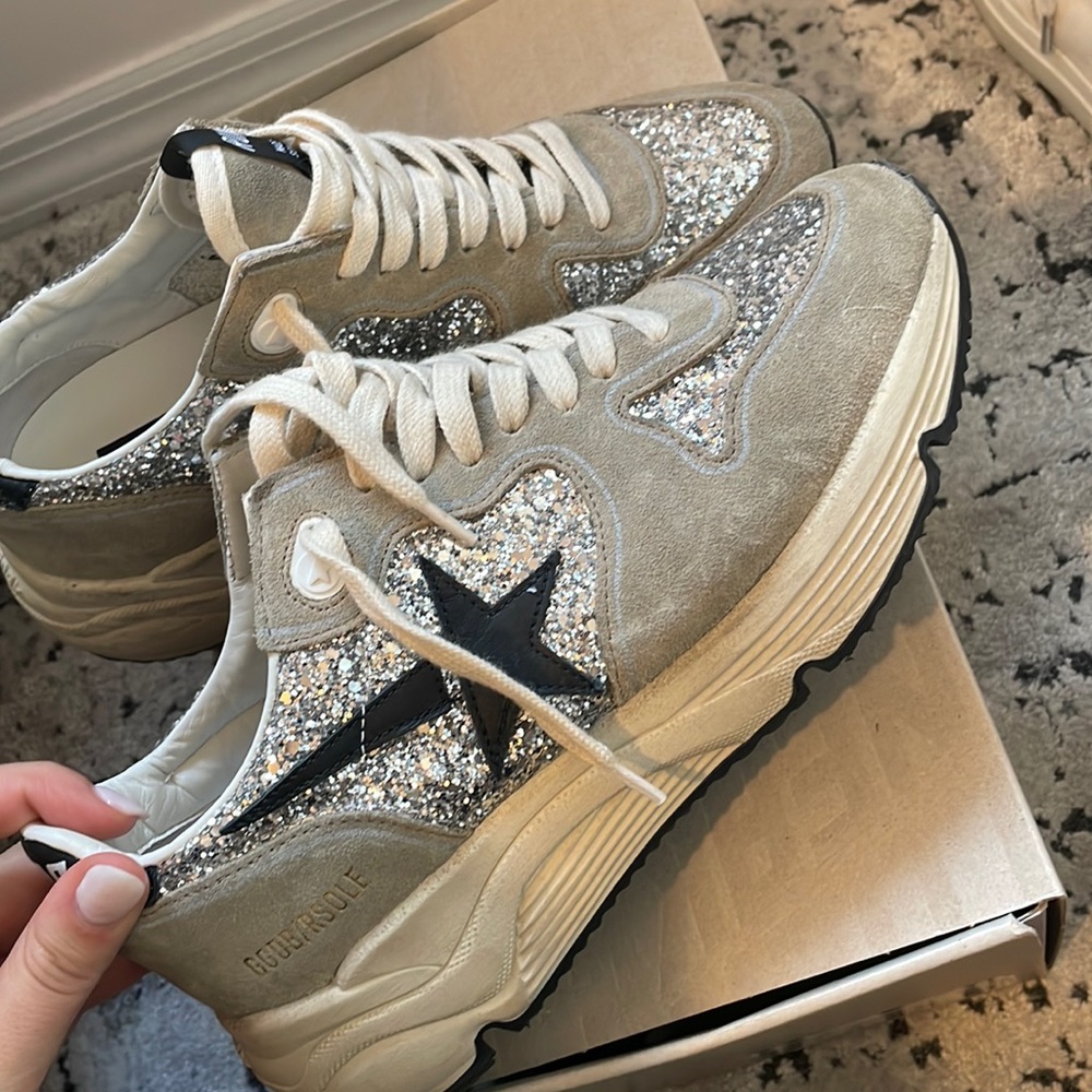 Brand new worn once golden goose running sole